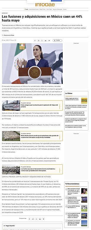 Las fusiones y adquisiciones en Mxico caen un 44% hasta mayo